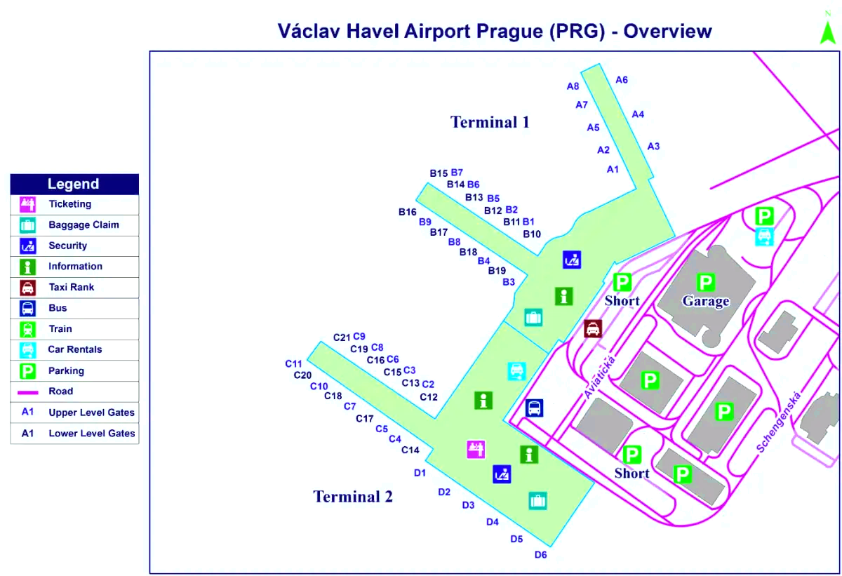 Václav Havel repülőtér Prágában